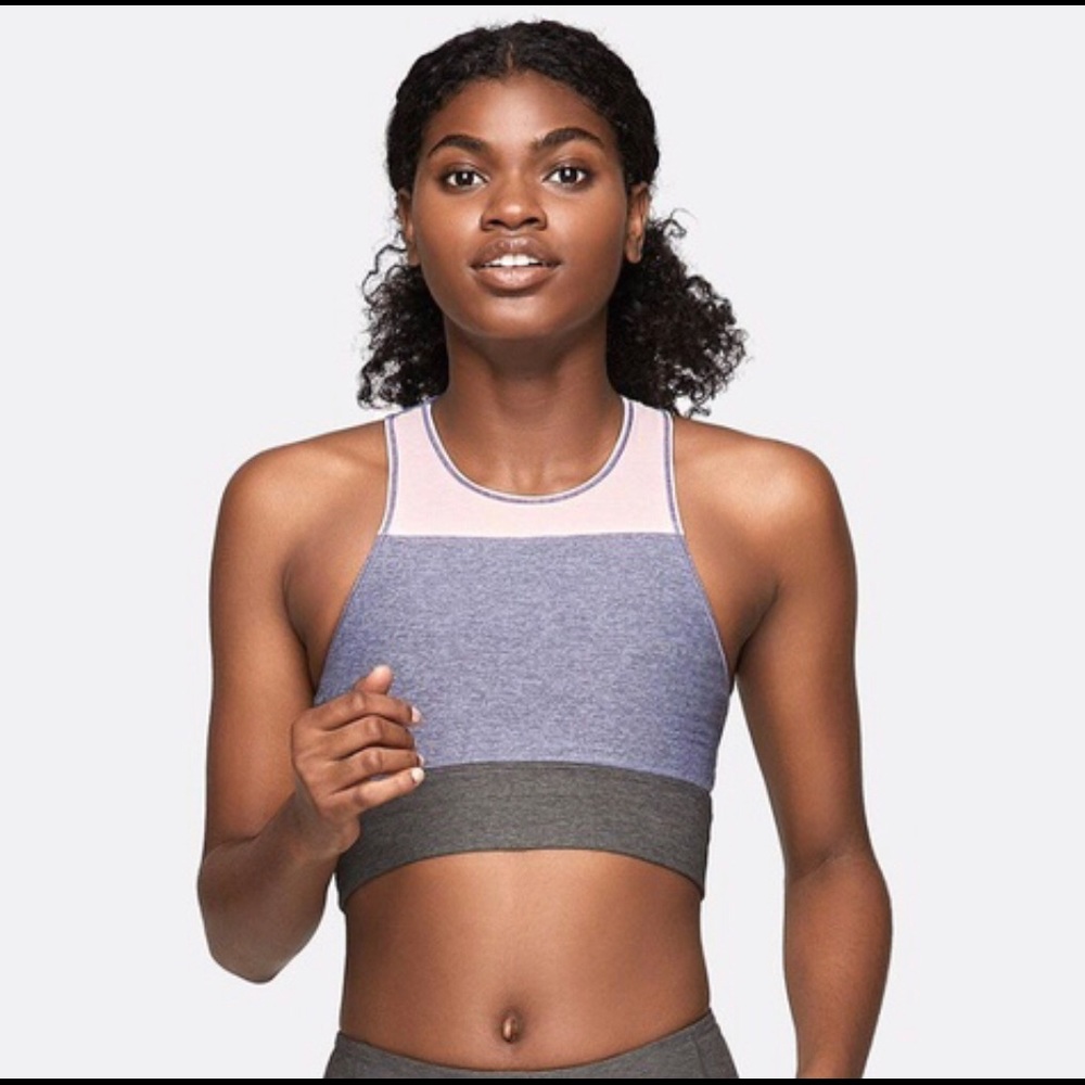Outdoor Voices Tri-Tone Slashback Crop - L